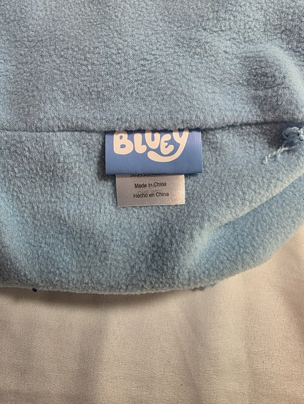 Bluey Kids Earflap Beanie Hat And Mittens Set Light Blue & Navy NWT